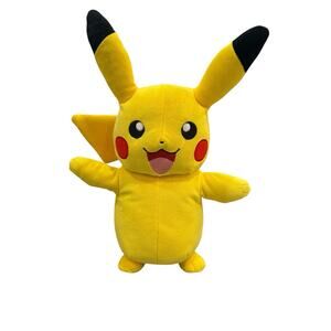 Tomy Pokemon Pikachu Talking And Light Up Plush Stuffed Toy Light Up Cheeks 11"